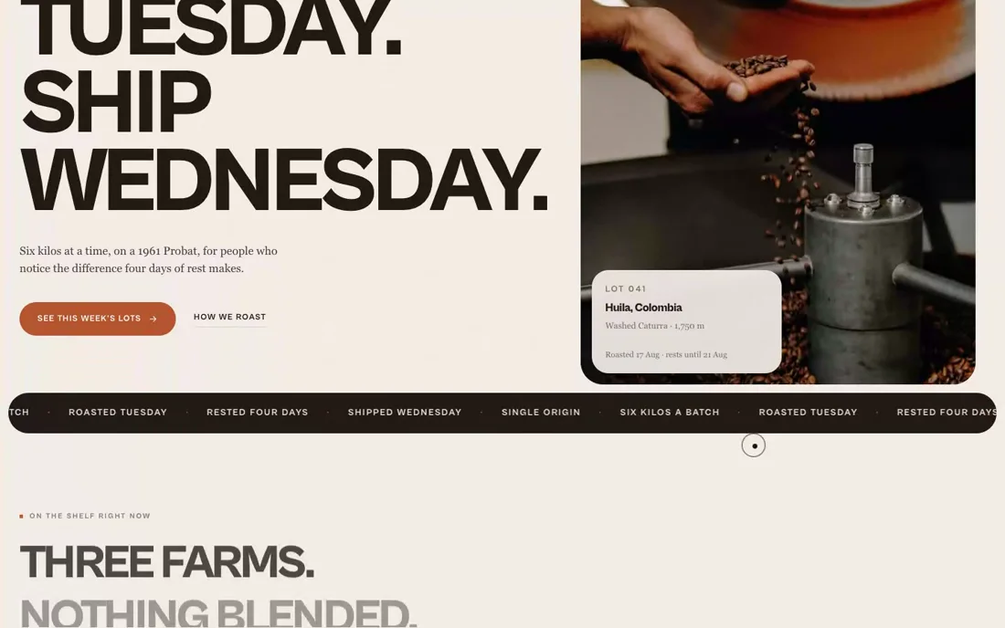 Cultivar — Coffee Roastery template