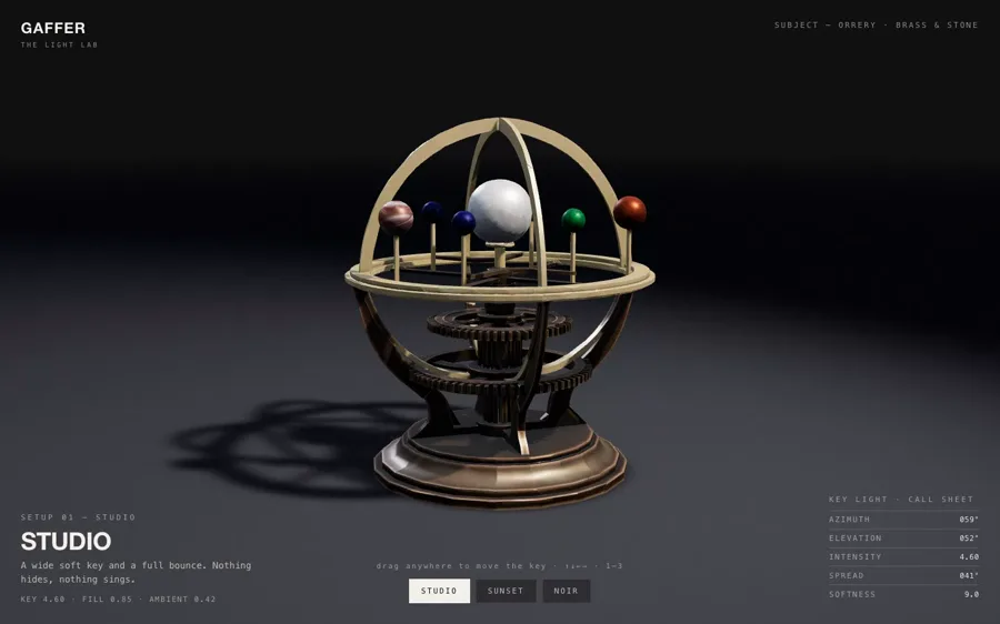 Gaffer — The Light Lab 3d section