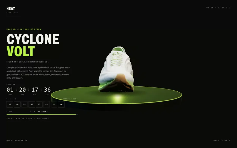 Heat — Drop Countdown 3d section