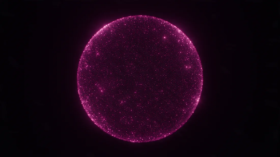 Particle Orb — Violet Particles background